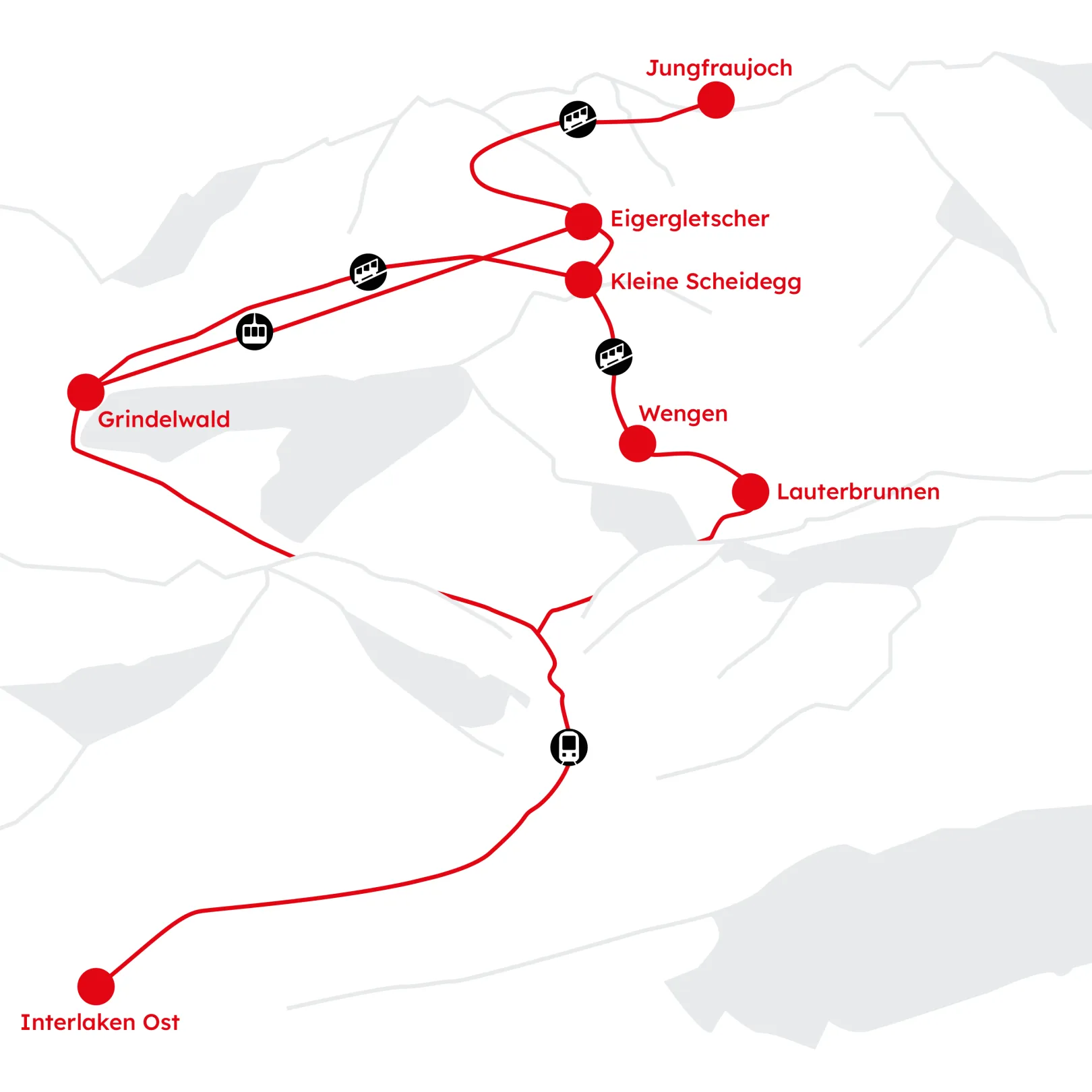 Carte d’accès au Jungfraujoch